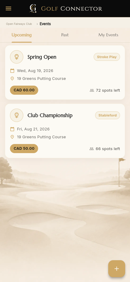 Events list