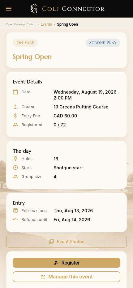 Event detail
