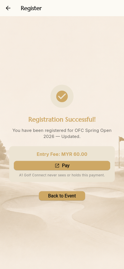 Registration successful