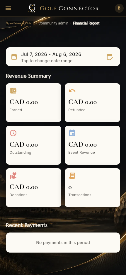 Community financial report